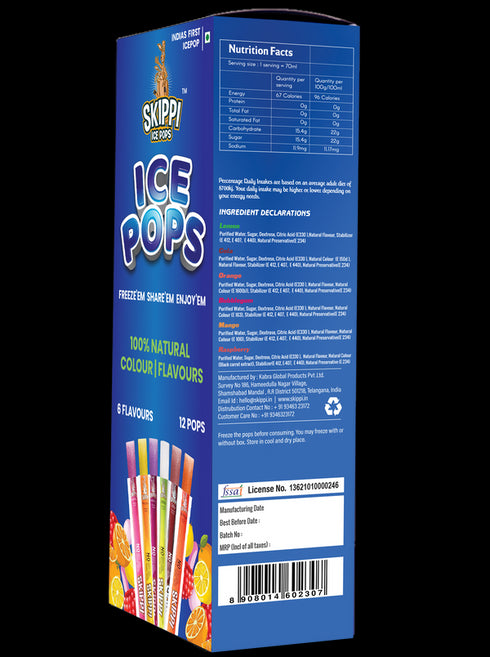 Skippi Ice Pops All Flavor Box